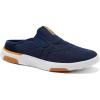 OrthoComfoot Men’s Orthopedic Slip-On Loafers Walking Shoes with Arch Support: Comfortable Orthotic Shoes for Plantar Fasciitis, Casual Flat Feet Slippers for Foot and Heel Pain Relief(W2-blue)