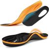 OrthoComfoot Plantar Fasciitis Insoles for Women Men, 240LBS High Arch Support Heavy-Duty Orthotic Inserts, Relief for Plantar Fasciitis, Knee Pain, Flat Feet-Comfort Gel Cloud Insole for 8Women/6Men(Black)