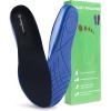 OrthoComfoot Plantar Fasciitis Relief Comfort Insoles: Low Arch Support Shoe Inserts for Men Women, Heavy Duty Work Boot Orthotic Steppers Insoles for Standing All Day, Size 7 Men/9 Women(W1-black)