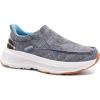 OrthoComfoot Women’s Orthopedic Slip On Loafers: Comfortable Orthotic Walking Shoes with Arch Support for Plantar Fasciitis, Canvas Thick Sole Loafers for Foot and Heel Pain Relief(W3-grey Blue)
