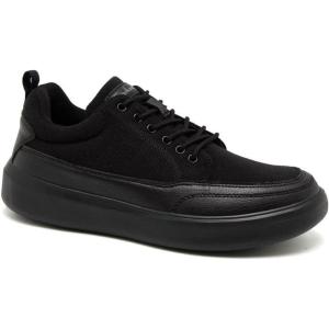 Men’s Orthopedic Fashion Sneakers for Plantar Fasciitis: Casual Supportive Cushioned Walking Shoes for Flat Feet and High Arch, Comfortable Arch Support Shoes for Foot and Heel Pain Relief(W1-black)
