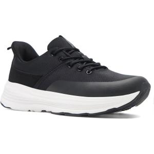 Men’s Orthopedic Fashion Sneakers with Arch Support: Comfortable Plantar Fasciitis Walking Shoes, Orthotic High Arch Flat Feet Pain Relief Casual Work Tennis Athletic Sports Sneakers(W1-black)