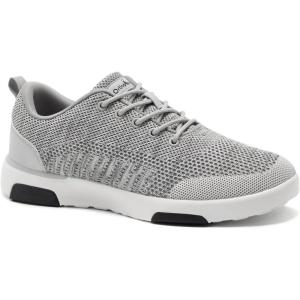 OrthoComfoot Men’s Orthopedic Fashion Sneakers for Plantar Fasciitis: Comfortable Arch Support Walking Shoes for Flat Feet, Casual Breatbable Orthotic Shoes for Foot and Heel Pain Relief(W3-grey)