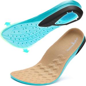 OrthoComfoot Wide Plantar Fasciitis Inserts for Men, Breathable Comfort Arch Support Insoles for Diabetes & Flat Feet, 240LBS+ Heavy-Duty Adjustable TPU, Work Boot Orthotic Insoles, Size 10 Men(Black)