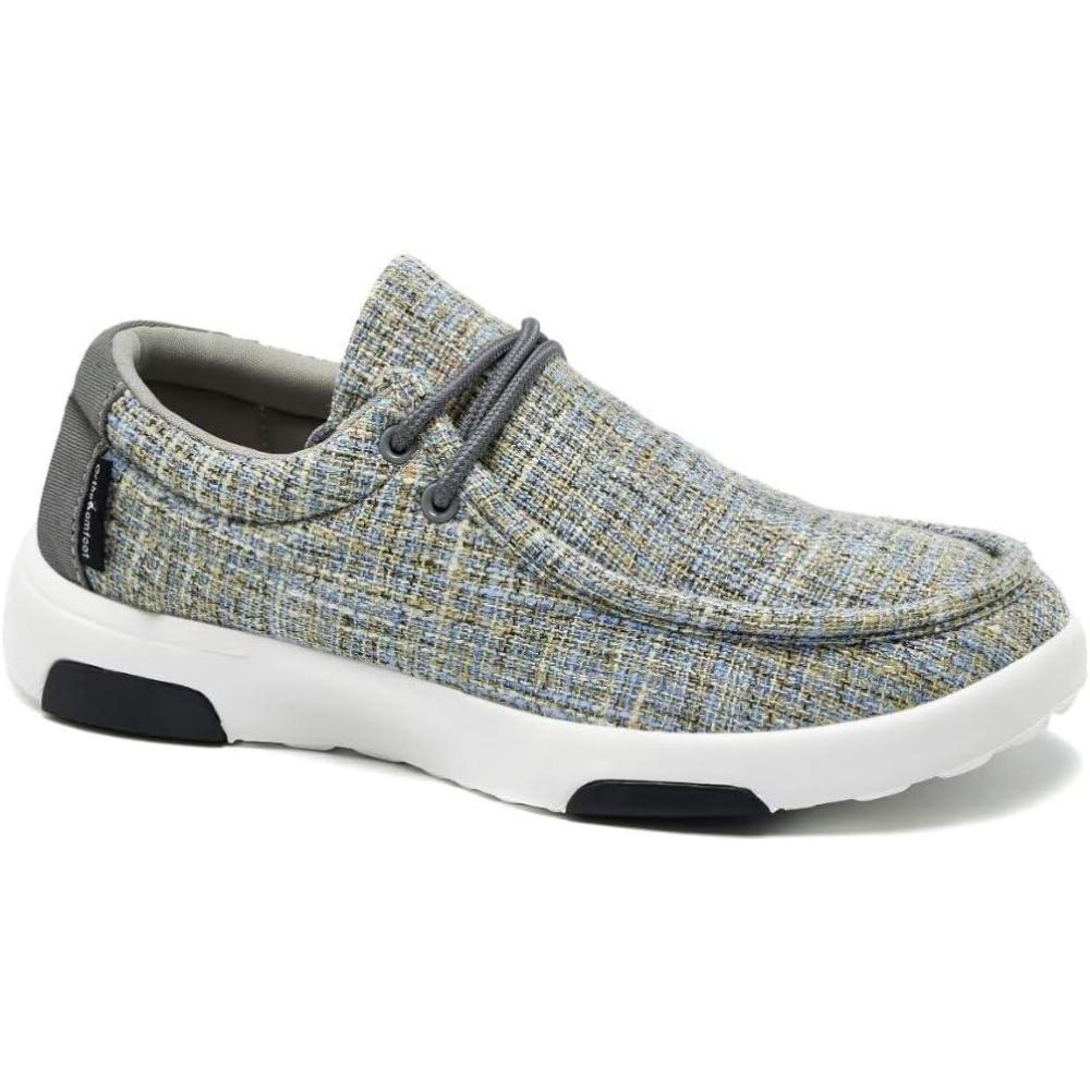 imageOrthoComfoot Womens Orthopedic Lace Up Shoes Comfortable Arch Support Shoes for Plantar Fasciitis Ultralight Walking Loafers for Heel and Foot Pain ReliefW6grey