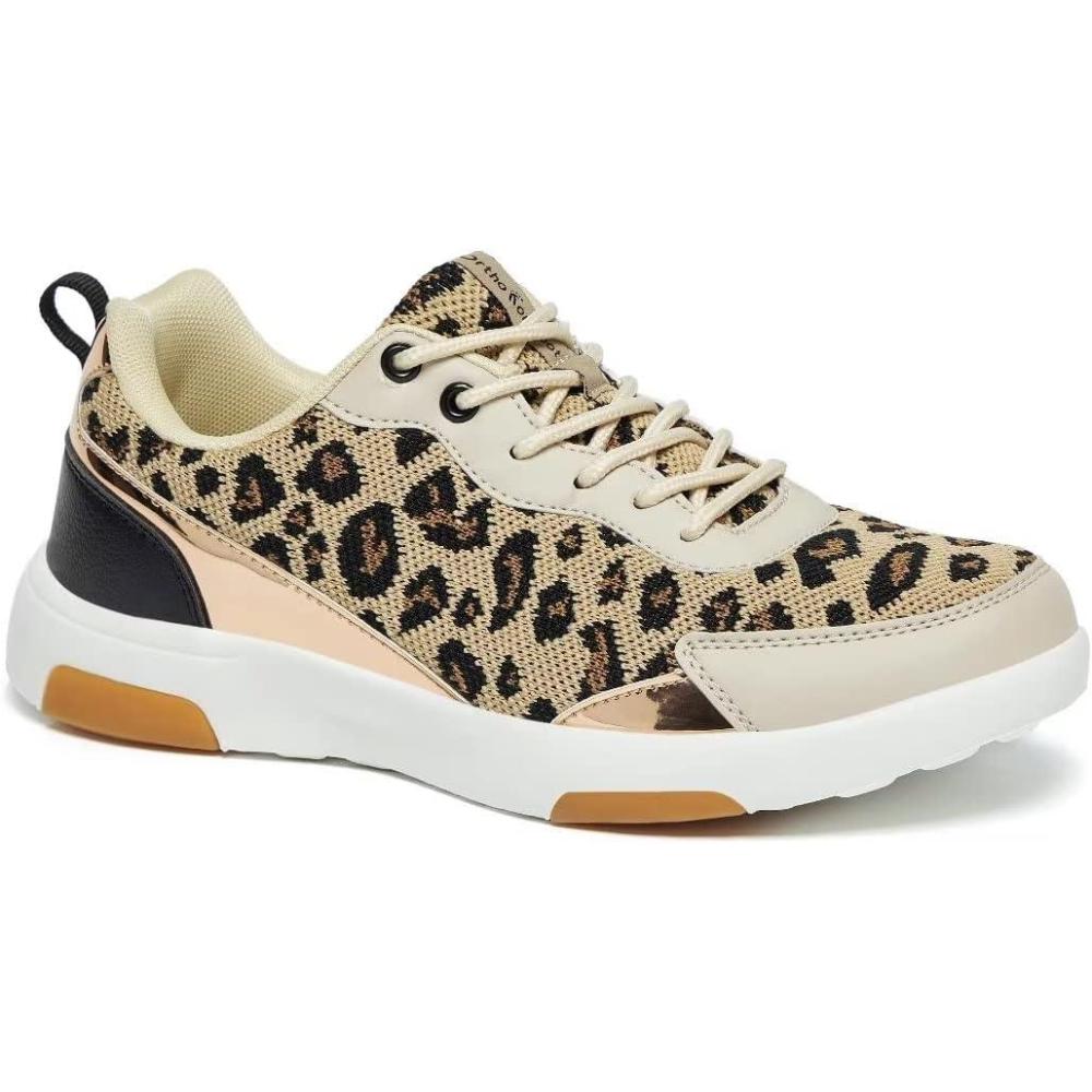 imageOrthoComfoot Womens Orthopedic Walking Shoes with Arch Support Comfortable Fashion Sneakers for Plantar Fasciitis Casual Orthotic Sneakers for Heel and Foot Pain ReliefW2leopard