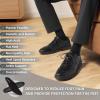 Men’s Orthopedic Business Dress Walking Shoes – Comfortable Arch Support Plantar Fasciitis Leather Wingtip Formal Oxford – Flat Feet Casual Cap Toe Tuxedo Patent Sneakers for Foot Heel Pain Relief(W1-black)