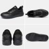 Men’s Orthopedic Fashion Sneakers with Arch Support: Comfortable Orthotic Shoes for Plantar Fasciitis, Adjustable Supportive Flat Feet Walking Shoes for Foot and Ankle Pain Relief(W1-black)