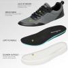 Men’s Orthopedic Fashion Sneakers with Arch Support: Comfortable Orthotic Shoes for Plantar Fasciitis, Adjustable Supportive Flat Feet Walking Shoes for Foot and Ankle Pain Relief(W3-grey)