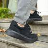 Men’s Orthopedic Fashion Sneakers with Arch Support: Plantar Fasciitis Walking Shoes for Flat Feet, Comfortable Casual Flat Feet Orthotic Shoes for Ankle and Heel Pain Relief(W1-black)