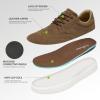 Men’s Orthopedic Fashion Sneakers with Arch Support: Plantar Fasciitis Walking Shoes for Flat Feet, Comfortable Casual Flat Feet Orthotic Shoes for Ankle and Heel Pain Relief(W4-khaki)
