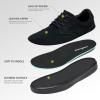Men’s Orthopedic Fashion Sneakers with Arch Support: Plantar Fasciitis Walking Shoes for Flat Feet, Comfortable Casual Flat Feet Orthotic Shoes for Ankle and Heel Pain Relief(W1-black)