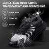 Men’s Orthopedic Road Running Shoes: Comfortable Casual Arch Support Plantar Fasciitis Walking Sneakers for Flat Feet, Orthotic Outdoor Gym Work Sports Tennis Shoes for Foot and Heel Pain Relief(W1-black)