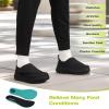 OrthoComfoot Men’s Orthopedic Diabetic Extra Wide Walking Shoes: Comfortable Arch Support Slip-On Loafers for Plantar Fasciitis, Adjustable Easy Top Orthotic Shoes for Foot and Heel Pain Relief(K1-black)