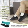 OrthoComfoot Men’s Orthopedic Diabetic Wide Walking Shoes: Plantar Fasciitis Arch Support Hook and Loop Comfortable Casual Loafers, Swollen Feet Orthotic Dress Leather Shoes Foot Heel Pain Relief(K1-black)