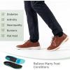 OrthoComfoot Men’s Orthopedic Leather Dress Walking Shoes: Comfortable Plantar Fasciitis Fashion Sneakers with Arch Support, Casual Orthotic Business Work Shoes for Foot and Heel Pain Relief(W2-brown)