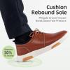 OrthoComfoot Men’s Orthopedic Leather Dress Walking Shoes: Comfortable Plantar Fasciitis Fashion Sneakers with Arch Support, Casual Orthotic Business Work Shoes for Foot and Heel Pain Relief(W2-brown)