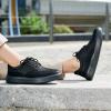 OrthoComfoot Men’s Orthopedic Leather Dress Walking Shoes: Comfortable Plantar Fasciitis Oxford with Arch Support, Flat Feet Casual Business Work Shoes for Foot and Heel Pain Relief(W1-black)
