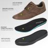 OrthoComfoot Men’s Orthopedic Leather Dress Walking Shoes: Comfortable Plantar Fasciitis Oxford with Arch Support, Flat Feet Casual Business Work Shoes for Foot and Heel Pain Relief(W2-brown)