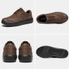 OrthoComfoot Men’s Orthopedic Leather Dress Walking Shoes: Comfortable Plantar Fasciitis Oxford with Arch Support, Flat Feet Casual Business Work Shoes for Foot and Heel Pain Relief(W2-brown)