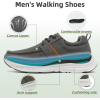 OrthoComfoot Men’s Orthopedic Outdoor Slip-On Loafers Walking Shoes: Arch Support Plantar Fasciitis Sneakers, Comfort Classic Canvas Shoes for Foot and Heel Pain(W2-gray)