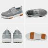 OrthoComfoot Men’s Orthopedic Walking Shoes with Arch Support: Casual Plantar Fasciitis Slip-On Loafers for Flat Feet, Orthotic Adjustable Fashion Sneakers for Foot and Heel Pain(W3-light Grey)