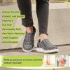 OrthoComfoot Women’s Orthopedic Comfortable Walking Shoes, Casual Arch Support Slip-On Shoes for Plantar Fasciitis, Breathable Orthotic Loafers for Foot and Heel Pain Relief(W6-grey/Black)