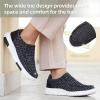OrthoComfoot Women’s Orthopedic Comfortable Walking Shoes, Casual Arch Support Slip-On Shoes for Plantar Fasciitis, Breathable Orthotic Loafers for Foot and Heel Pain Relief(W5-black White)