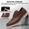 Orthopedic Business Leather Dress Shoes – Arch Support Plantar Fasciitis Comfortable Formal Wingtip Oxford for Mens – Casual Cap Toe Orthotics Patent Tuxedo Sneakers for Foot and Heel Pain Relief(W2-dark Brown)