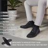 Orthopedic Business Leather Dress Shoes – Arch Support Plantar Fasciitis Comfortable Formal Wingtip Oxford for Mens – Casual Cap Toe Orthotics Patent Tuxedo Sneakers for Foot and Heel Pain Relief(W1-black)