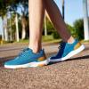 Women’s Orthopedic Fashion Sneakers for Plantar Fasciitis: Comfortable Arch Support Walking Shoes for Orthotic, Casual Supportive Sports Sneakers for Foot and Heel Pain Rlief(W3-blue)