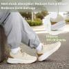 Women’s Orthopedic Fashion Sneakers with Arch Support: Comfortable Cushion Flat Feet Shoes for Plantar Fasciitis, Orthotic Supportive Casual Thick Sole Sneakers for Ankle and Foot Pain Relief(W6-beige/Brown)