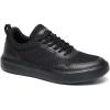Men’s Orthopedic Fashion Sneakers with Arch Support: Comfortable Orthotic Shoes for Plantar Fasciitis, Adjustable Supportive Flat Feet Walking Shoes for Foot and Ankle Pain Relief(W1-black)