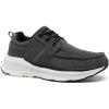 OrthoComfoot Men’s Orthopedic Outdoor Slip-On Loafers Walking Shoes: Arch Support Plantar Fasciitis Sneakers, Comfort Classic Canvas Shoes for Foot and Heel Pain(W1-black)