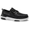 OrthoComfoot Men’s Orthopedic Walking Shoes with Arch Support: Casual Plantar Fasciitis Slip-On Loafers for Flat Feet, Orthotic Adjustable Fashion Sneakers for Foot and Heel Pain(W1-black)