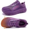 Women’s Orthopedic Diabetic Walking Shoes: Wide Toe Box Comfortable Casual Arch Support Plantar Fasciitis Orthotic Sneakers, High Arch Swollen Work Tennis Sports Shoes for Foot and Heel Pain Relief(K2-purple)