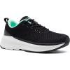 Women’s Orthopedic Fashion Sneakers with Arch Support: Comfortable Cushion Flat Feet Shoes for Plantar Fasciitis, Orthotic Supportive Casual Thick Sole Sneakers for Ankle and Foot Pain Relief(W5-black Mint)