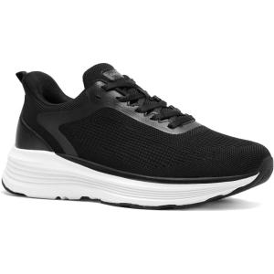 Men’s Orthopedic Fashion Sneakers: Comfortable Arch Support Plantar Fasciitis Orthotic Walking Shoes, Casual Work Supportive Sport Athletic Flat Feet Shoes for Foot and Heel Pain Relief(W1-black)