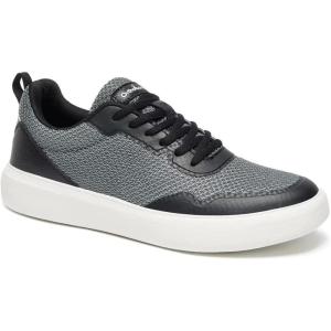 Men’s Orthopedic Fashion Sneakers with Arch Support: Comfortable Orthotic Shoes for Plantar Fasciitis, Adjustable Supportive Flat Feet Walking Shoes for Foot and Ankle Pain Relief(W3-grey)