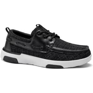 OrthoComfoot Men’s Orthopedic Walking Shoes with Arch Support: Casual Plantar Fasciitis Slip-On Loafers for Flat Feet, Orthotic Adjustable Fashion Sneakers for Foot and Heel Pain(W1-black)