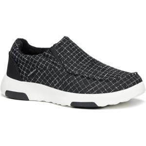 OrthoComfoot Women’s Orthopedic Comfortable Walking Shoes, Casual Arch Support Slip-On Shoes for Plantar Fasciitis, Breathable Orthotic Loafers for Foot and Heel Pain Relief(W5-black White)