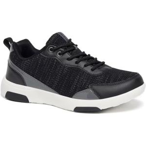 OrthoComfoot Women’s Orthopedic Walking Shoes with Arch Support: Comfortable Fashion Sneakers for Plantar Fasciitis, Casual Orthotic Sneakers for Heel and Foot Pain Relief(W1-black)