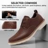 Men’s Orthopedic Business Leather Dress Shoes: Comfortable Arch Support Plantar Fasciitis Formal Tuxedo Oxford, Flat Feet Casual Modern Classic Wingtip Walking Shoes for Foot and Heel Pain Relief(W2-brown)