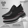 Men’s Orthopedic Business Leather Dress Shoes: Comfortable Arch Support Plantar Fasciitis Formal Tuxedo Oxford, Flat Feet Casual Modern Classic Wingtip Walking Shoes for Foot and Heel Pain Relief(W1-black)