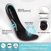 Men’s Orthopedic Business Leather Dress Shoes: Comfortable Arch Support Plantar Fasciitis Formal Tuxedo Oxford, Flat Feet Casual Modern Classic Wingtip Walking Shoes for Foot and Heel Pain Relief(W1-black)