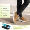 OrthoComfoot Men’s Orthopedic Fashion Sneakers for Arch Support: Comfortable Walking Shoes for Plantar Fasciitis, Casual Breathable Orthotic Outdoor Shoes for Foot and Heel Pain Relief(W2-brown)