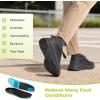 OrthoComfoot Men’s Orthopedic Fashion Sneakers for Arch Support: Comfortable Walking Shoes for Plantar Fasciitis, Casual Breathable Orthotic Outdoor Shoes for Foot and Heel Pain Relief(W1-black)