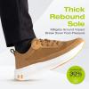 OrthoComfoot Men’s Orthopedic Fashion Sneakers for Arch Support: Comfortable Walking Shoes for Plantar Fasciitis, Casual Breathable Orthotic Outdoor Shoes for Foot and Heel Pain Relief(W2-brown)