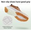 OrthoComfoot Men’s Orthopedic Leather Dress Walking Shoes: Comfortable Arch Support Oxfords for Plantar Fasciitis, Casual Orthotic Thick Sole Sneakers for Foot and Heel Pain Relief(W2-brown)