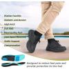 OrthoComfoot Men’s Orthopedic Leather Dress Walking Shoes: Comfortable Arch Support Plantar Fasciitis Flat Feet Sneakers, Casual Business Work Orthotic Thick Sole Foot Heel Pain Relief Oxfords(W1-black)